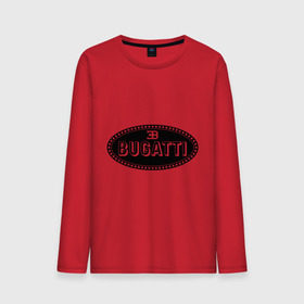Мужской лонгслив хлопок с принтом Bugatti logo в Белгороде, 100% хлопок |  | Тематика изображения на принте: bugati | bugatti | автобренды | автолюбителям | бренд | бугати | бугатти | для автовладельцев | для автолюбителей | логотип