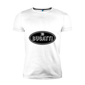 Мужская футболка премиум с принтом Bugatti logo в Белгороде, 92% хлопок, 8% лайкра | приталенный силуэт, круглый вырез ворота, длина до линии бедра, короткий рукав | Тематика изображения на принте: bugati | bugatti | автобренды | автолюбителям | бренд | бугати | бугатти | для автовладельцев | для автолюбителей | логотип