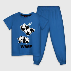 Детская пижама хлопок с принтом Панда WWF Wrestling Challenge в Белгороде, 100% хлопок |  брюки и футболка прямого кроя, без карманов, на брюках мягкая резинка на поясе и по низу штанин
 | панда