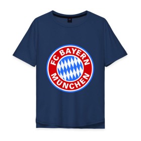 Мужская футболка хлопок Oversize с принтом Bavaria-Munchen в Белгороде, 100% хлопок | свободный крой, круглый ворот, “спинка” длиннее передней части | бавария