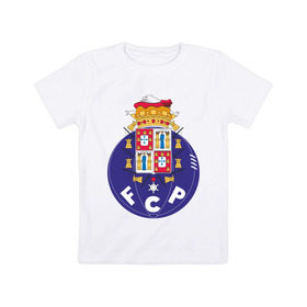 Детская футболка хлопок с принтом Porto в Белгороде, 100% хлопок | круглый вырез горловины, полуприлегающий силуэт, длина до линии бедер | porto | порто | порту | фк | футбол | футбольные клубы