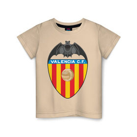 Детская футболка хлопок с принтом Валенсия в Белгороде, 100% хлопок | круглый вырез горловины, полуприлегающий силуэт, длина до линии бедер | valencia | болельщикам | валенсия | для болельщиков | испанские клубы | фк | футбол | футбольные клубы