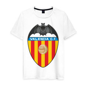 Мужская футболка хлопок с принтом Валенсия в Белгороде, 100% хлопок | прямой крой, круглый вырез горловины, длина до линии бедер, слегка спущенное плечо. | valencia | болельщикам | валенсия | для болельщиков | испанские клубы | фк | футбол | футбольные клубы