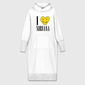 Платье удлиненное хлопок с принтом I love Nirvana в Белгороде,  |  | i love nirvana | nirvana | нирвана | я люблю нирвану