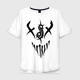 Мужская футболка хлопок Oversize с принтом Slipknot в Белгороде, 100% хлопок | свободный крой, круглый ворот, “спинка” длиннее передней части | Тематика изображения на принте: slipknot | слипкнот