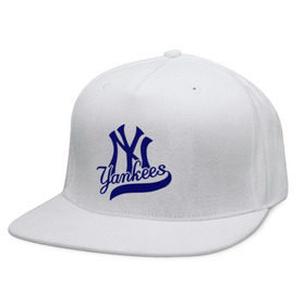 Кепка снепбек с прямым козырьком с принтом NY - Yankees в Белгороде, хлопок 100% |  | new york yankees | swag | нью йорк янкис | сваг | свэг