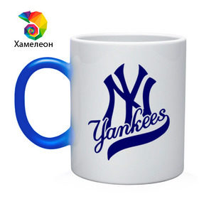 Кружка хамелеон с принтом NY - Yankees в Белгороде, керамика | меняет цвет при нагревании, емкость 330 мл | Тематика изображения на принте: new york yankees | swag | нью йорк янкис | сваг | свэг