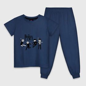 Детская пижама хлопок с принтом The Beatles time в Белгороде, 100% хлопок |  брюки и футболка прямого кроя, без карманов, на брюках мягкая резинка на поясе и по низу штанин
 | Тематика изображения на принте: beatles | битлз | битлс | время битлов