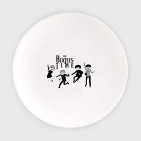 Тарелка с принтом The Beatles time в Белгороде, фарфор | диаметр - 210 мм
диаметр для нанесения принта - 120 мм | beatles | битлз | битлс | время битлов