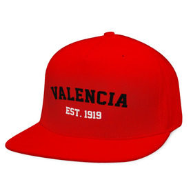 Кепка снепбек с прямым козырьком с принтом FC Valencia Est. 1919 в Белгороде, хлопок 100% |  | fc valencia | fc valencia est 1919 | valencia | валенсия | фк валенсия