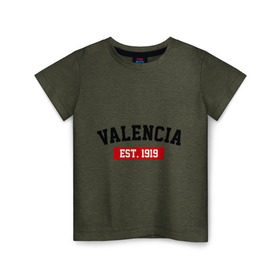 Детская футболка хлопок с принтом FC Valencia Est. 1919 в Белгороде, 100% хлопок | круглый вырез горловины, полуприлегающий силуэт, длина до линии бедер | Тематика изображения на принте: fc valencia | fc valencia est 1919 | valencia | валенсия | фк валенсия