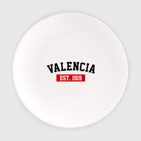 Тарелка с принтом FC Valencia Est. 1919 в Белгороде, фарфор | диаметр - 210 мм
диаметр для нанесения принта - 120 мм | Тематика изображения на принте: fc valencia | fc valencia est 1919 | valencia | валенсия | фк валенсия
