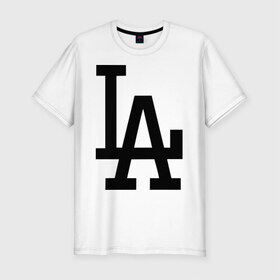 Мужская футболка премиум с принтом Los Angeles в Белгороде, 92% хлопок, 8% лайкра | приталенный силуэт, круглый вырез ворота, длина до линии бедра, короткий рукав | la | swag | лос аннджелес | сваг | свег | свэг