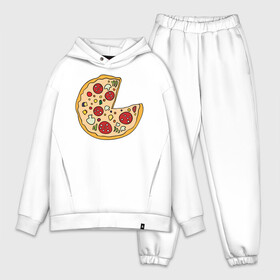 Мужской костюм хлопок OVERSIZE с принтом Пицца парная в Белгороде,  |  | pizza | влюбленным | для влюбленных | для двоих | для пар | парные | пицца