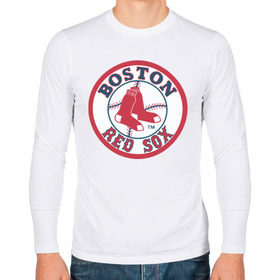 Мужской лонгслив хлопок с принтом Boston Red Sox в Белгороде, 100% хлопок |  | Тематика изображения на принте: baseball | boston red sox | бейсбол | бостон | красные носки | ред сокс | спорт