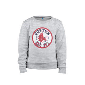 Детский свитшот хлопок с принтом Boston Red Sox в Белгороде, 100% хлопок | круглый вырез горловины, эластичные манжеты, пояс и воротник | baseball | boston red sox | бейсбол | бостон | красные носки | ред сокс | спорт