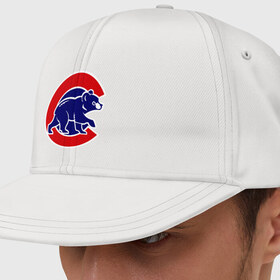 Кепка снепбек с прямым козырьком с принтом Chicago Cubs logo в Белгороде, хлопок 100% |  | baseball | chicago cubs bear | бейсбол | спорт | чикаго