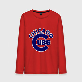 Мужской лонгслив хлопок с принтом Chicago Cubs logotype в Белгороде, 100% хлопок |  | baseball | chicago cubs bear | бейсбол | спорт | чикаго