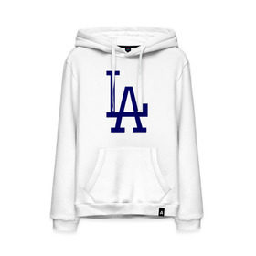 Мужская толстовка хлопок с принтом Los Angeles Dodgers logo в Белгороде, френч-терри, мягкий теплый начес внутри (100% хлопок) | карман-кенгуру, эластичные манжеты и нижняя кромка, капюшон с подкладом и шнурком | Тематика изображения на принте: baseball | la | los angeles dodgers | бейсбол | лос анджелес доджерс | спорт