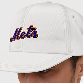 Кепка снепбек с прямым козырьком с принтом Mets в Белгороде, хлопок 100% |  | baseball | mets | new york mets | бейсбол | нью йорк метс | спорт