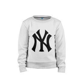 Детский свитшот хлопок с принтом New York Yankees в Белгороде, 100% хлопок | круглый вырез горловины, эластичные манжеты, пояс и воротник | baseball | new york yankees | бейсбол | нью йорк янкиз | спорт | янки