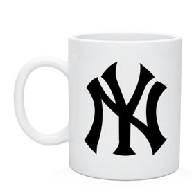 Кружка с принтом New York Yankees в Белгороде, керамика | объем — 330 мл, диаметр — 80 мм. Принт наносится на бока кружки, можно сделать два разных изображения | Тематика изображения на принте: baseball | new york yankees | бейсбол | нью йорк янкиз | спорт | янки