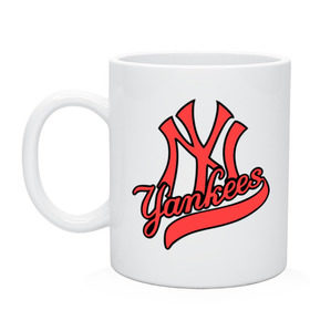 Кружка с принтом New York Yankees logo в Белгороде, керамика | объем — 330 мл, диаметр — 80 мм. Принт наносится на бока кружки, можно сделать два разных изображения | baseball | new york yankees | бейсбол | нью йорк янкиз | спорт | янки