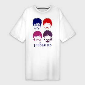 Платье-футболка хлопок с принтом The Beatles faces в Белгороде,  |  | beatles | the beatles | the beatles faces | бителс