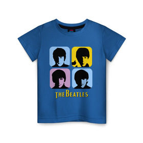 Детская футболка хлопок с принтом The Beatles pop art в Белгороде, 100% хлопок | круглый вырез горловины, полуприлегающий силуэт, длина до линии бедер | beatles | the beatles | the beatles pop art | бителс