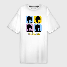 Платье-футболка хлопок с принтом The Beatles pop art в Белгороде,  |  | beatles | the beatles | the beatles pop art | бителс