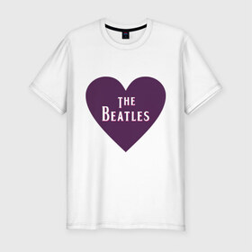 Мужская футболка премиум с принтом The Beatles is love в Белгороде, 92% хлопок, 8% лайкра | приталенный силуэт, круглый вырез ворота, длина до линии бедра, короткий рукав | 