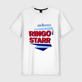 Мужская футболка премиум с принтом Ringo Starr в Белгороде, 92% хлопок, 8% лайкра | приталенный силуэт, круглый вырез ворота, длина до линии бедра, короткий рукав | 
