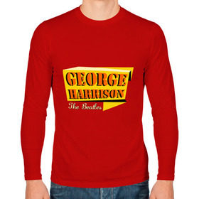 Мужской лонгслив хлопок с принтом George Harrison в Белгороде, 100% хлопок |  | beatles | george harrison | the beatles | бителс | джерш харисон