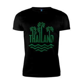 Мужская футболка премиум с принтом Тайланд в Белгороде, 92% хлопок, 8% лайкра | приталенный силуэт, круглый вырез ворота, длина до линии бедра, короткий рукав | tailand | тайланд