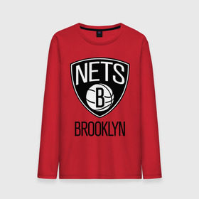 Мужской лонгслив хлопок с принтом Nets Brooklyn в Белгороде, 100% хлопок |  | Тематика изображения на принте: бруклин
