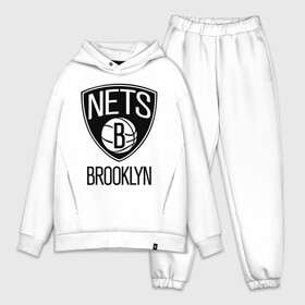 Мужской костюм хлопок OVERSIZE с принтом Nets Brooklyn в Белгороде,  |  | Тематика изображения на принте: бруклин
