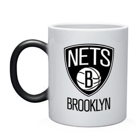 Кружка хамелеон с принтом Nets Brooklyn в Белгороде, керамика | меняет цвет при нагревании, емкость 330 мл | бруклин