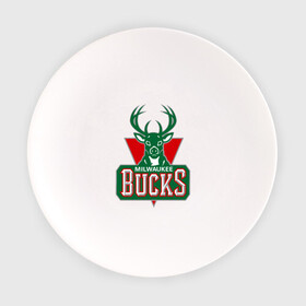 Тарелка с принтом Milwaukee Bucks - logo в Белгороде, фарфор | диаметр - 210 мм
диаметр для нанесения принта - 120 мм | Тематика изображения на принте: basketball | nba | баскетболл | лого баскетбольных клубов | нба