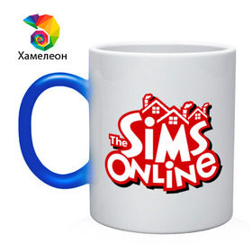 Кружка хамелеон с принтом The Sims online в Белгороде, керамика | меняет цвет при нагревании, емкость 330 мл | 