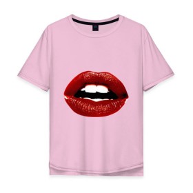 Мужская футболка хлопок Oversize с принтом Pop art lips в Белгороде, 100% хлопок | свободный крой, круглый ворот, “спинка” длиннее передней части | поп арт