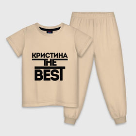 Детская пижама хлопок с принтом Кристина the best в Белгороде, 100% хлопок |  брюки и футболка прямого кроя, без карманов, на брюках мягкая резинка на поясе и по низу штанин
 | женское имя | имена | лучшая