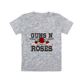 Детская футболка хлопок с принтом Guns n roses black в Белгороде, 100% хлопок | круглый вырез горловины, полуприлегающий силуэт, длина до линии бедер | guns and roses | rock | ганс н роуз | музыка | рок
