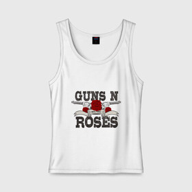 Женская майка хлопок с принтом Guns n roses black в Белгороде, 95% хлопок, 5% эластан |  | Тематика изображения на принте: guns and roses | rock | ганс н роуз | музыка | рок