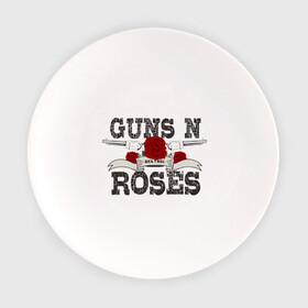 Тарелка с принтом Guns n roses black в Белгороде, фарфор | диаметр - 210 мм
диаметр для нанесения принта - 120 мм | guns and roses | rock | ганс н роуз | музыка | рок