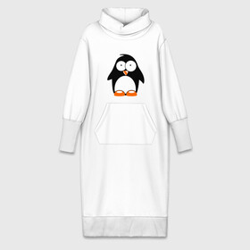 Платье удлиненное хлопок с принтом Пингвин кто здесь glow в Белгороде,  |  | Тематика изображения на принте: пингвин