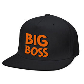 Кепка снепбек с прямым козырьком с принтом Big Boss в Белгороде, хлопок 100% |  | Тематика изображения на принте: big | big boss | boss | большой | большой босс | босс