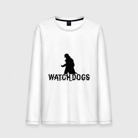 Мужской лонгслив хлопок с принтом Watch dogs в Белгороде, 100% хлопок |  | взлом | игры | сторожевые псы