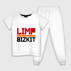 Детская пижама хлопок с принтом Limp Bizkit (2) в Белгороде, 100% хлопок |  брюки и футболка прямого кроя, без карманов, на брюках мягкая резинка на поясе и по низу штанин
 | Тематика изображения на принте: rock | лимп бизкит | рок группа | рок музыка