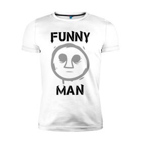 Мужская футболка премиум с принтом Funny Man (HU) в Белгороде, 92% хлопок, 8% лайкра | приталенный силуэт, круглый вырез ворота, длина до линии бедра, короткий рукав | funny man | hollywood undead | забавный парень