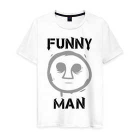 Мужская футболка хлопок с принтом Funny Man (HU) в Белгороде, 100% хлопок | прямой крой, круглый вырез горловины, длина до линии бедер, слегка спущенное плечо. | funny man | hollywood undead | забавный парень